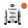 Dropshipping Custom wholesale 100% polyester bomber baseball jacket woodland winter men jacket