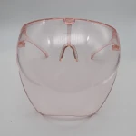 durable fancy full anti fog transparent face screen shields clear blue pink color tinted protective acrylic face shield glasses