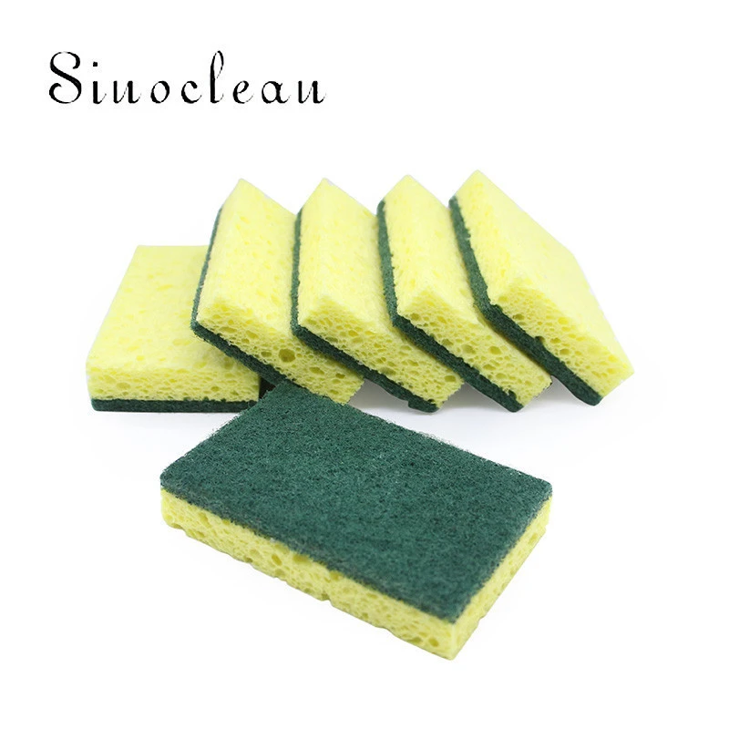 eco friendly biodegradable household dish cleaning scrub washing scouring pads kitchen magic coconut cellulose sponge custom