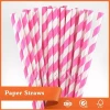 Eco-friendly custom light &amp;white sttripe paper straws bar accessories