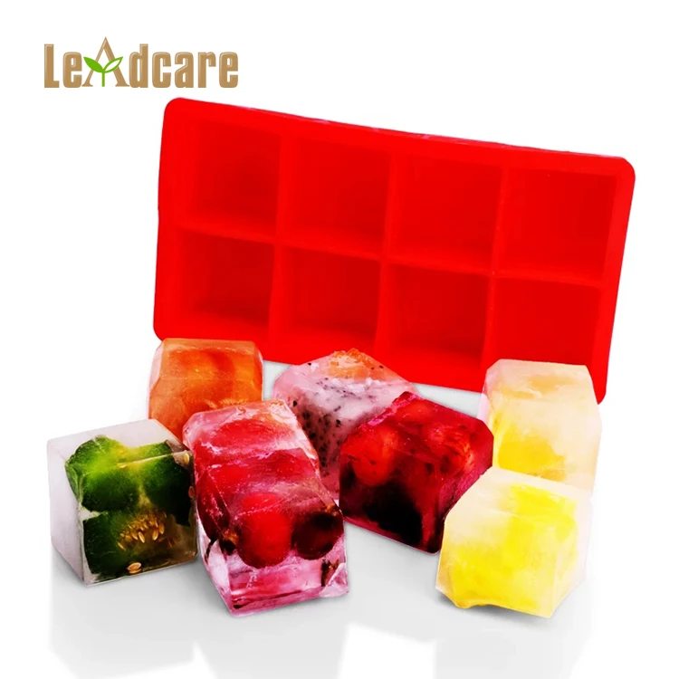 Eco-friendly Popular Silicone ice tray silicone ice block mold with Lid Silicone ice cream maker