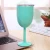 Import Eco-friendly Wine Goblet with lid vacuum Stainless Steel 10oz Satin Wine Cup double wall Champagne Cup with long stem insulated from China