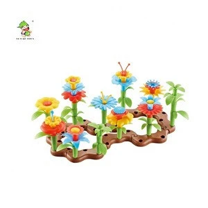 Educational DIY Flower toys  Garden building block for girl