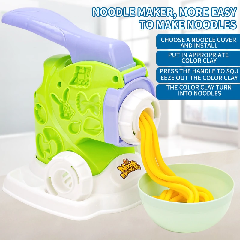 Educational Kitchen Color Dough Noodle Machine Toy Intelligent 3d Magic Diy Clay Playdough