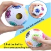 educational toys Plastic Magic Ball Puzzle Fun Fidget Football Ball Cube Fidget Toy