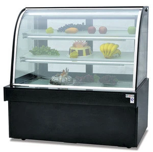 Electric Curved Glass Food Warmer Showcase (R60-2) CE certificate