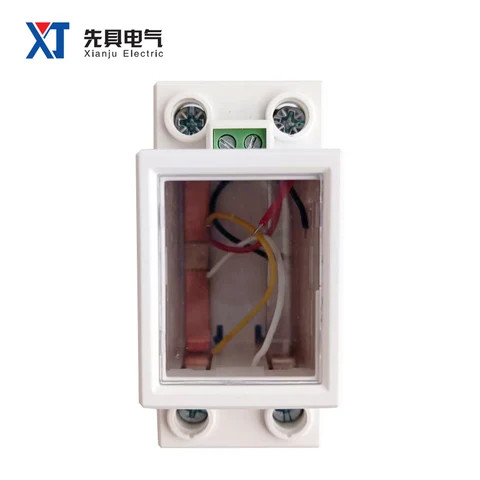Electric Energy Meter Shell 2P Single Phase Plastic Power Electricity Meter Case Housing Terminal 35mm Din Rail Installation
