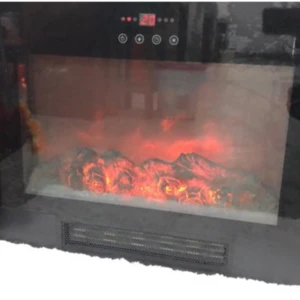 Embedded Fireplace Electric Insert Heater Glass View Log Embedded Fireplace Electric Insert Heater Glass View Remote control