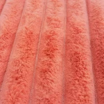 Embossed rabbit fur black and grey bright colour long pile soft and non-shedding textile fabric