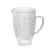 Embossed Serving Jar for Water, Juice, Sangria and Cocktails Heavy Thick Glass  58.1 oz Hobnail Glass Water Carafe &amp; Pitcher