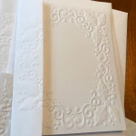 Embossing company logo printing fancy paper business card/envelope