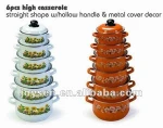 Enamel Casserole with Bakelite Knob, Bakelite Knob Casserole