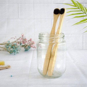 ergonomic design handle biodegradable eco bamboo toothbrush or tongue cleaner brush BPA free