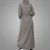 Import Ethnic Clothing Simple Style Solid Color Muslim Maxi Dress Casual Elastic Waist Arabian Robe Islamic Clothing from China