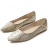 European and American fashion style snakeskin print flat bottom women flat shoes casual