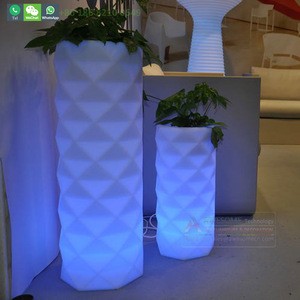 exterior vaso con luz led illuminated plastic tall vase
