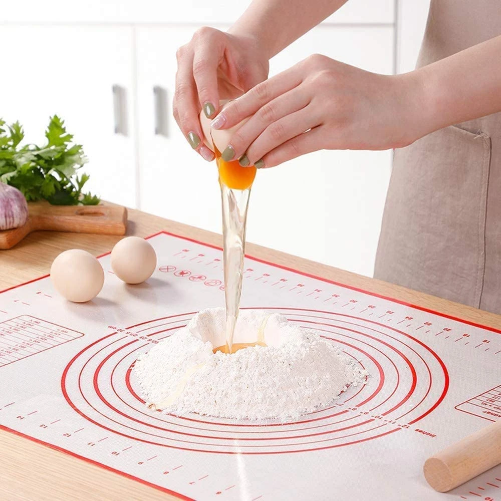 Extra Thick Non Stick Baking Mat with Measurement Large Silicone Pastry Mat