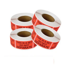 Factory CustomThis Is A Set Do Not Separate Packaging Labels (1" x 2"), Fluorescent Red FBA Label