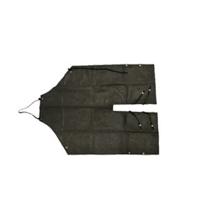 Factory Direct Flame Resistant Apron One Size Fits All 44 in L Black 0.5 mm Neoprene/Nylon Scrim Fabric