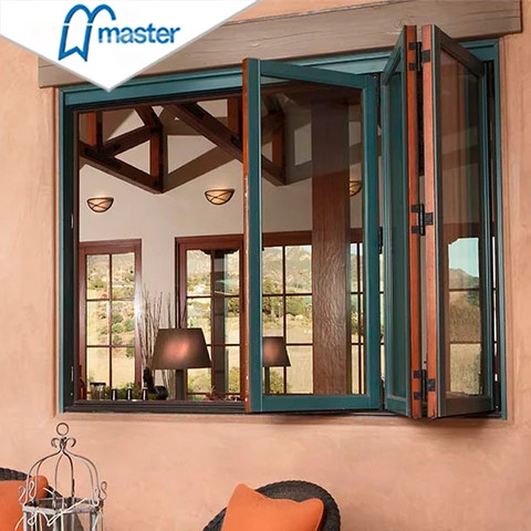 Factory Direct Sale Modern Style Dust Proof Aluminum Alloy Frame Aluminum Bifold Window With High Quality