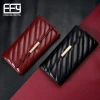 factory direct sale pu leather ladies car stitching long style multi-function large capacity three-fold wallet holder