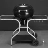 Factory Garden Grill Cart Charcoal Barbecue Grill Trolley BBQ Smoker with Two Shelves Platform Wheels