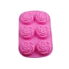 Factory Handmade Custom Round Non-stick Rose Silicone Cake Mould
