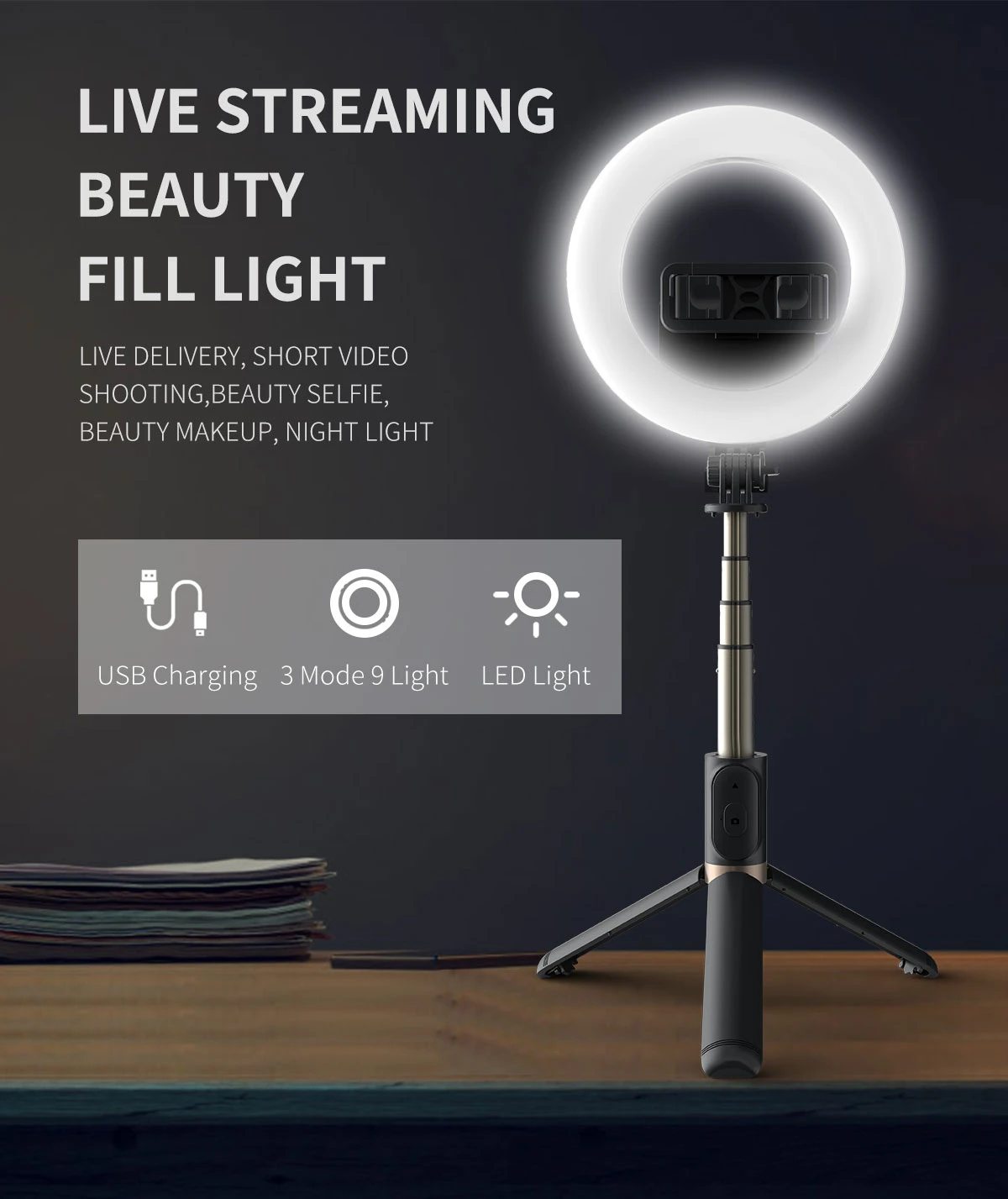 Factory Hot Sales 2021 Hot Style Adjustable Led Fill Light Ring Led Light for gift
