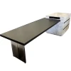 Factory price artificial quartz stone countertops table tops Kitchen island calacata white  customized one-stop solution