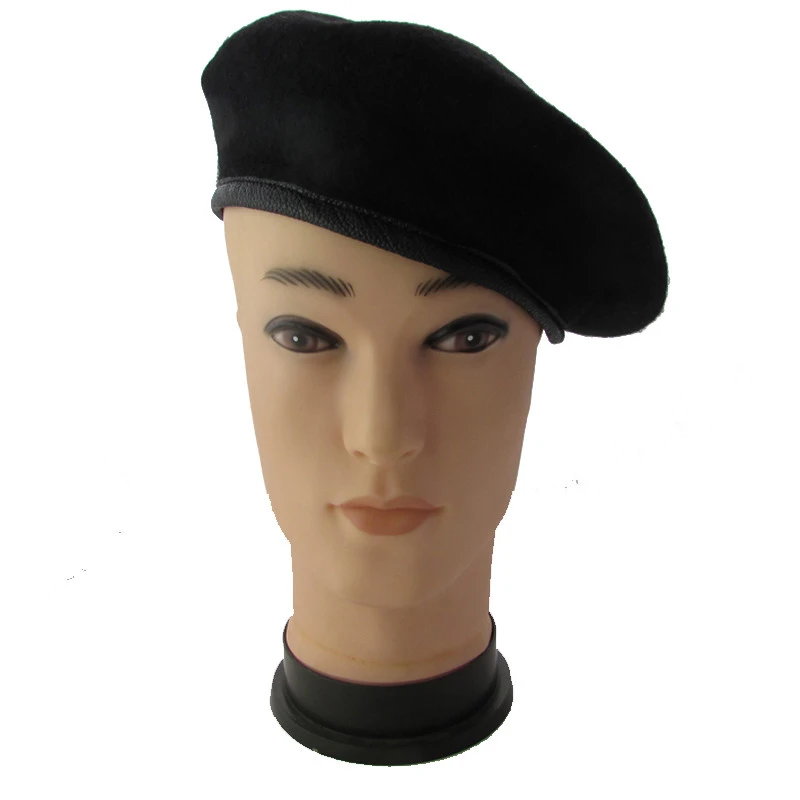 factory price customized durable military beret black