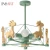 Import Factory Price High Quality Macaron Giraffe Wooden Material E27 Children Pendant Light from China