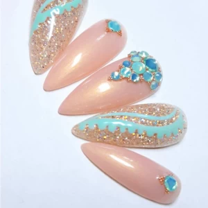 Factory prices new fashion ideas  fake nails coffin / stiletto artificial  acrylic art press on nails