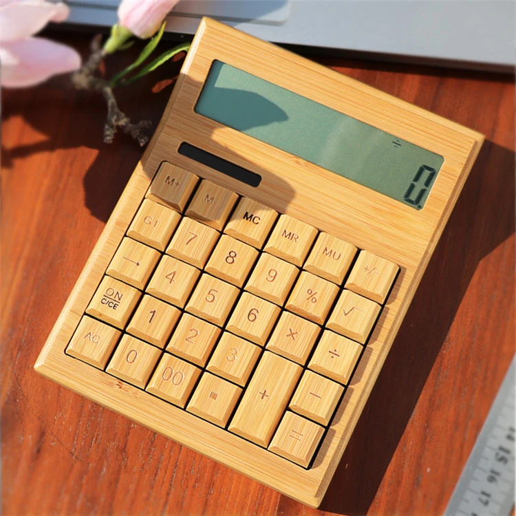 Factory supplier price solar calculator custom calculator eco friendly bamboo calculator