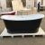 Import factory supply spa vintage freestanding enameled cast iron  bathtub paint for bathroom in black paint with overflow from China