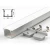 Import Factory wall mount led light stripe diffuser aluminium extrusion profile plastic from China