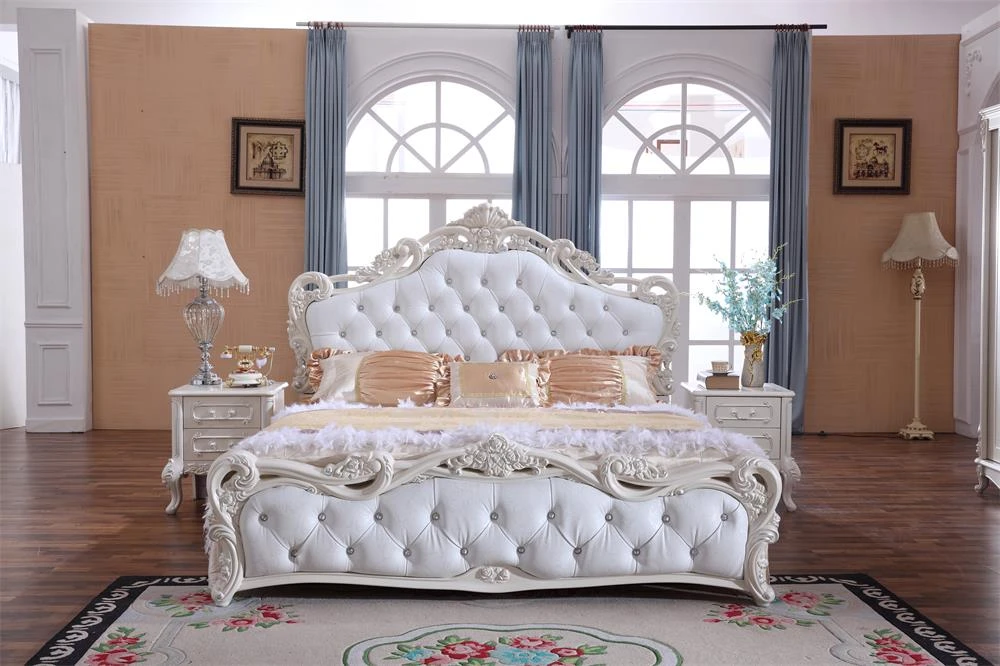 Factory Wholesale European High Quality Wood Beds  Buy wood carving Luxury Bed High quality wooden bed