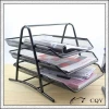 Factory Wholesale Hot Sell Metal Mesh Document Holder Mesh 3 Layer File Tray