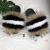 Import Factory wholesale pvc slides ladies raccoon fur slippers women soft raccoon fur slides from China