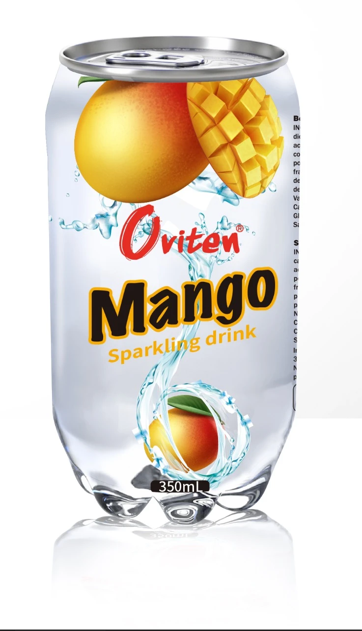 Fantastic popular fruit flavored sparkling drink in clear PET CAN