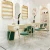 Import Fashion Marble Nail Table and Chair Set, Single Double Golden Iron Manicure Table Set from China