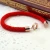 Import Fashion stainless steel jewelry Colorful gold circle Red Rope Bracelet Rose Gold female titanium steel Hand rope chain from China