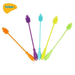 FDA material Silicone baby bottle cleaning brush