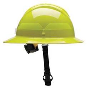 Fire Helmet Lime-Yellow Thermoplastic