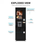 Floor Standing Bean to Cup Fresh Espresso Coffee Vending Machine LE308B