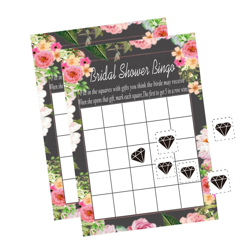 Buy Floral Bridal Shower Games Bingo 50 Sheet Rustic Wedding Game Cards Bingo Game Cards For