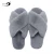 Import Fluffy Slippers Women Winter Indoor Shoes Ladies Cross Leopard Print Fur Slippers Female Home Fur Slides Faux Fur Slipper from China