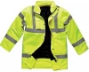 fluorescent yellow winter security jacket