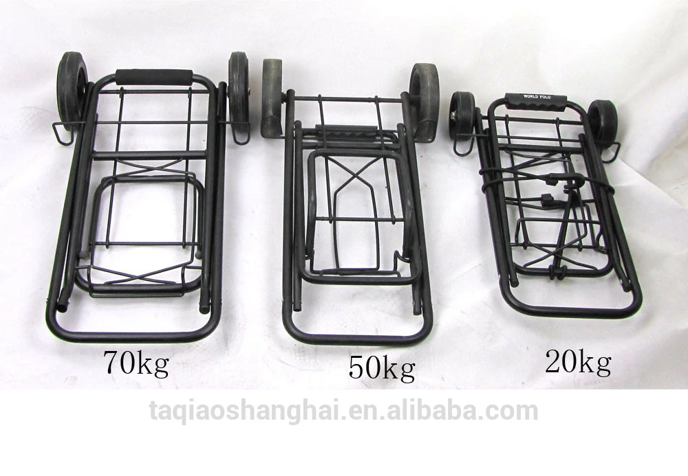 Foldable Luggage Carrier Cart Metal Folding travel trolley with wheel