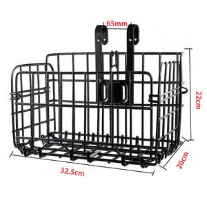Folding steel wire strong bicycle folding bike front rack basket