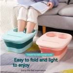 Foot bath bucket foldable household portable thickened plastic artifact foot bath basin over calf small thermal insulation foot